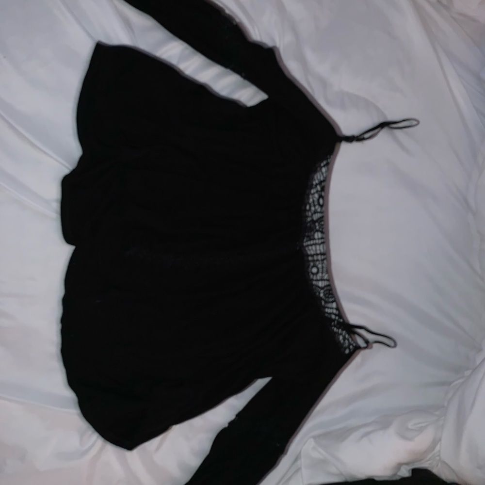 black off the shoulder blouse